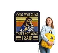 Jesus Sew On Patch - Christian Applique Patch, Religious Jesus Design, Sew On Fabric Pattch | Backpack Clothes Jacket Jeans Hat Decoration Christian Faith Accessories DIY Craft Sewing Use