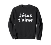 Jésus T'Aime Jésus T'Aime Fede Cristiana Francese Felpa