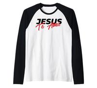 Jesús Te AMA Maglia con Maniche Raglan