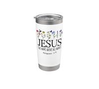 Jesus the Name All Above Names Christian Philippians 2 9-11 Bicchiere termico in acciaio inox doppia parete