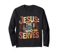 Jesus The One Who Serves Pickleball Religioso Maglia a Manica