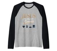 Jesus The One Who Serves Pickleball Religioso - Maglia con Maniche Raglan