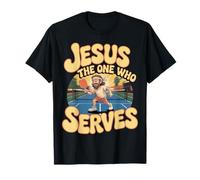 Jesus The One Who Serves Pickleball Religioso - Maglietta