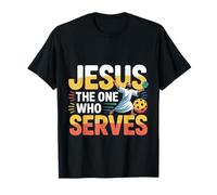 Jesus The One Who Serves Pickleball Religioso - Maglietta