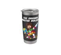 Jesus The Original Master Builder Christian Cross Faith Bicchiere termico in acciaio inox doppia parete