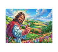 Jesus The Shepherd Puzzle 500 Pezzi Per Famiglia E Amici Cute Animals Accompany Rompicapo Relax Pressione Ridotta Giochi Da Tavolo Per Serate in Compagnia Regalo Natale 2025 500 PCS