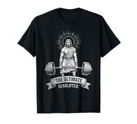 Jesus The Ultimate Deadlifter Christian Gym Faith Workout Maglietta