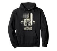 Jesus The Ultimate Deadlifter - Divertente Grafica per Sollevamento Pesi Felpa con Cappuccio