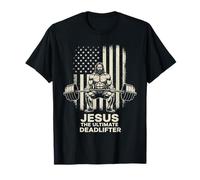 Jesus The Ultimate Deadlifter - Divertente Grafica per Sollevamento Pesi Maglietta