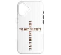 JESUS the WAY the TRUTH and the LIFE - John 14:6 Cross Custodia per iPhone 16
