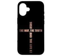JESUS the WAY the TRUTH and the LIFE - John 14:6 Cross Custodia per iPhone 16