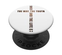 JESUS the WAY the TRUTH and the LIFE - John 14:6 Cross PopSockets PopGrip Adesivo