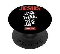 Jesus The Way The Truth The Life Giovanni 14 6 Fede PopSockets PopGrip Adesivo