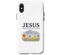 Jesus The Way The Truth The Life Watercolor Mountains Custodia per iPhone X/XS