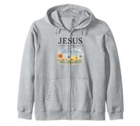 Jesus The Way The Truth The Life Watercolor Mountains Felpa con Cappuccio