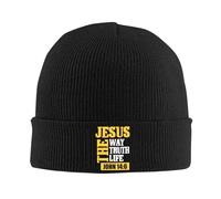 Jesus The Way Truth Life John 14：6 Christianty Donna Uomo Watch cap Caldo Berretto Invernale Traspirante Berretto Beanie in Maglia per Corsa All'Aperto Sci