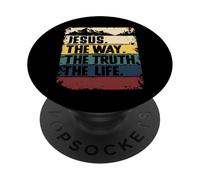 Jesus The Way Truth Life Women Men Kids Christian Worship PopSockets PopGrip Adesivo