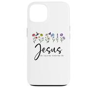 Jesus the Way Truth the Life Christian Bible Verse God Quote Custodia per iPhone 13