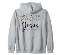Jesus The Way Truth The Life Christian Bible Verse God Quote Felpa con Cappuccio