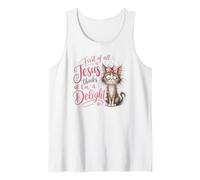 Jesus Thinks I'm A Delight Funny Christian Faith Cat Lover Canotta