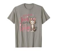 Jesus Thinks I'm A Delight Funny Christian Faith Cat Lover Maglietta