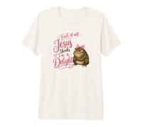 Jesus Thinks I'm A Delight Funny Toad Cute Christian Faith Maglietta Premium