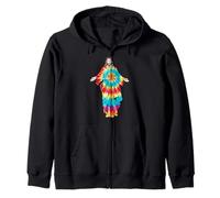 Jesus Tie Dye, divertente e fantastico design d'arte digitale Felpa con Cappuccio