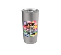 Jesus Took Naps I'm Just Trying To Be More Like Him Bicchiere termico in acciaio inox doppia parete