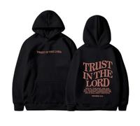 Jesus Trust In The Lord Felpe con cappuccio da donna 2025 Foderate in pile Christian Anime Pullover Vestiti I Love Jesus Comfort Trendy con cappuccio a maniche lunghe Lettera Grafica Maglioni Autunno