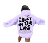 Jesus Trust In The Lord Felpe con cappuccio da donna Workou Christian Essential Vestiti con cappuccio Fede Autunno Grafica Manica Lunga Trendy Casual Pullover Felpe con cappuccio Y2K Preppy Dio