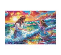 Jesus Walking on The Sea Puzzle 1000 Pezzi Sfida Impossibile Difficile Happy Time Rompicapo Per Adulti Amanti Del Puzzle Rilassamento E Stimolo Intellettuale Regalo Lui 1000 PCS