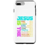 Jesus Way Life King Rock Vine Verità AlphaOmega Guaritore Risposta Custodia per iPhone 7 Plus/8 Plus
