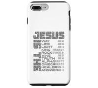 Jesus Way Life King Rock Vine Verità AlphaOmega Guaritore Risposta Custodia per iPhone 7 Plus/8 Plus
