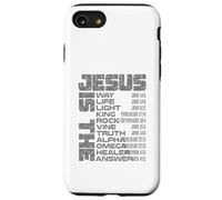 Jesus Way Life King Rock Vine Verità AlphaOmega Guaritore Risposta Custodia per iPhone SE (2020) / 7 / 8