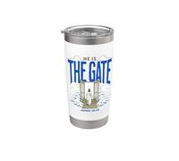 Jesus Way the Gate Catholic Bible Verse Citazione John 10 19 Bicchiere termico in acciaio inox doppia parete