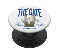 Jesus Way the Gate Catholic Bible Verse Citazione John 10 19 PopSockets PopGrip Adesivo