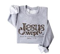 Jesus Wept But He Never Complained Felpa Vintage Floreale Jesus Wept Christian Shirt Unisex, Grigio, S
