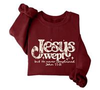 Jesus Wept But He Never Complained Felpa Vintage Floreale Jesus Wept Christian Shirt Unisex, Porpora, 3XL