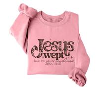 Jesus Wept But He Never Complained Felpa Vintage Floreale Jesus Wept Christian Shirt Unisex, rosa, S