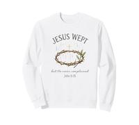 Jesus Wept John 11:35 Crown of Thorns Watercolor Felpa