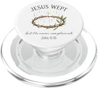 Jesus Wept John 11:35 Crown of Thorns Watercolor PopSockets PopGrip per MagSafe
