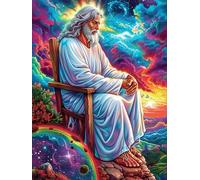 Jesus with A Rainbow Halo Puzzle 1000 Pezzi Sfida Rompicapo Impossibile Science Fiction Magical Dream Rompicapo Estremamente Difficile Per Veri Esperti Regalo Per Chi Ama Le Sfide 1000 PCS