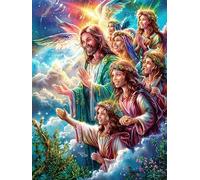 Jesus with Disciples in Garden Puzzle 300 Pezzi Per Regalo Di San Valentino Cartone Spesso Per Coppie Mitos Cuento De Hadas Per Serate in Casa Insieme Con Confezione Regalo Edizione Esclusiva 300 PCS