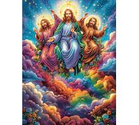 Jesus with Disciples in Magical Forest Puzzle 500 Pezzi Colorato Rompicapo Magical Accompany Fairy Tale Sfida Impossibile Per Amanti Del Puzzle Adulti Rilassamento Pressione Ridotta Idea Regalo Per L