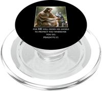 Jesus with Dogs Psalm 99 11- Jesus and a Husky PopSockets PopGrip per MagSafe