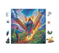Jesus with Open Arms Rompicapo 100 Pezzi Per Decorazione Camera Bambini Cartone Atossico Tema Disney Per Cameretta Attività Educativa Con Confezione Regalo 28x28cm