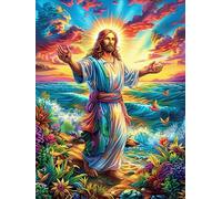 Jesus with Outstretched Arms Puzzle 500 Pezzi Giochi Da Tavolo Per Serate Divertimento in Gruppo Rilassamento E Convivialità Regalo Per Amici 500 PCS