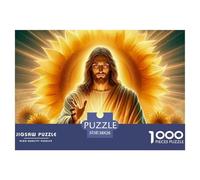 Jesus with Sunflowers Materiale Resistente Ai Colori Attività Rilassante, Perfetta Per Ridurre Ansia E Godersi La Calma 38x26cm/1000pcs