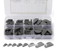 Jesustree 80 Pezzi Assortimento Chiavette Elastiche, Set di Chiavette a Mezzaluna 3 4 5 6 mm, Kit Assortimento Puleggia Volano Albero Motore, con Scatola per Molteplici Usi, Buona Durata