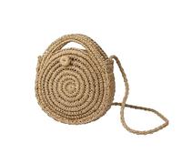 Jesustree Borsa a Tracolla Rotonda da Spiaggia in Rattan, Bohémien Donna Bolsos Fatto a Mano in Paglia per Viaggi, Data e Vacanze